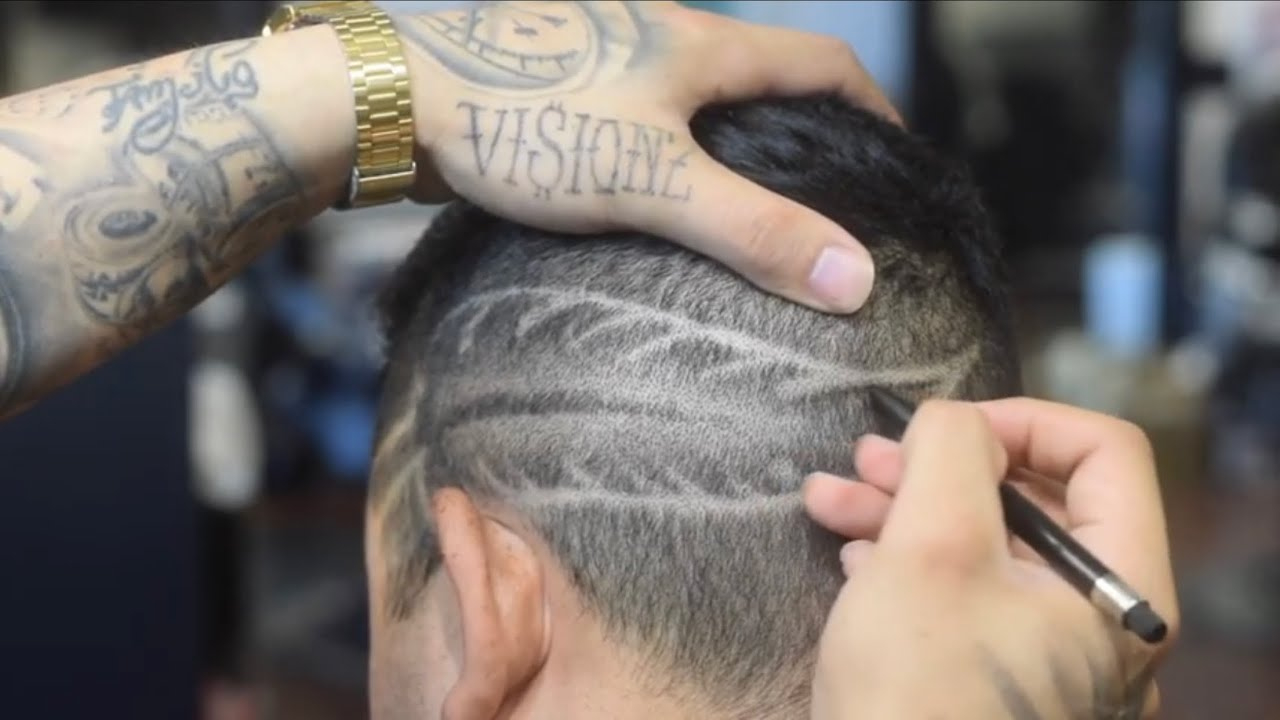 Super Fresh Feather Hair Designjay Tee!!!!!! throughout Feather Fading Template