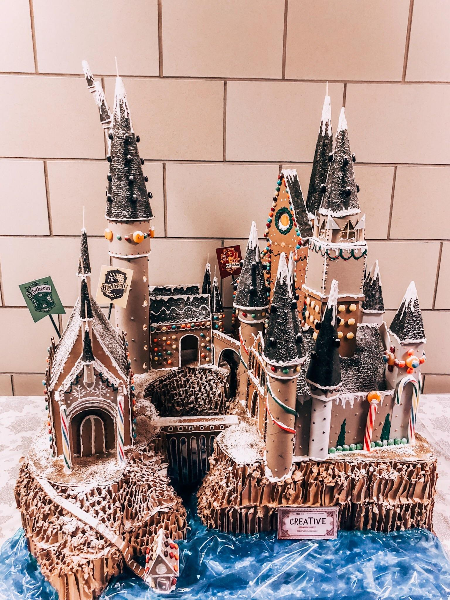 Template Gingerbread Harry Potter Castle Hogwarts Castle intended for Hogwarts Castle Gingerbread House Template