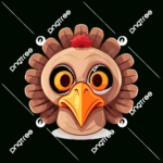 Template Turkey Face Vector, Sticker Clipart Cartoon Turkey Head Within Turkey Head And Neck Template