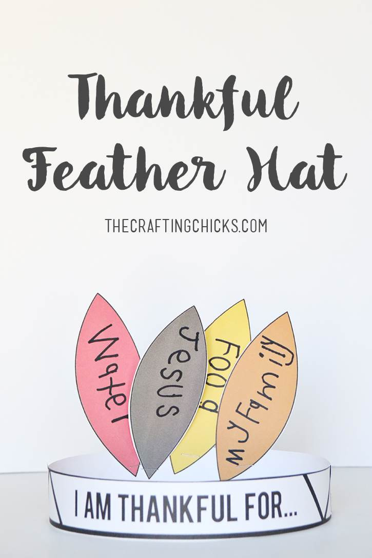 Thankful Feathers Hat for Feather Hat Template