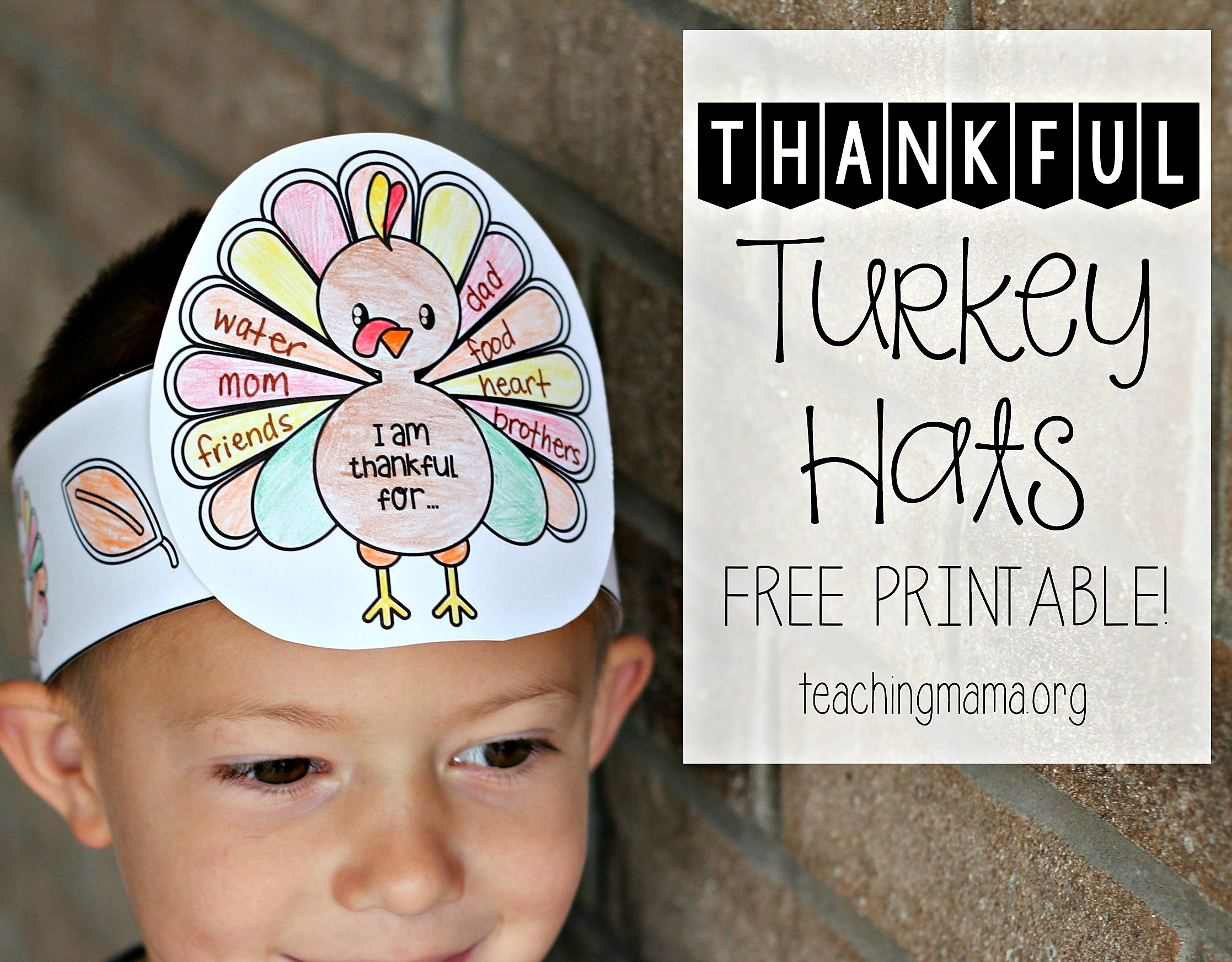 Thankful Turkey Hats pertaining to Kindergarten Turkey Hat Template