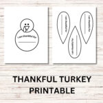 Thankful Turkey Printable, Thankful Turkey, I Am Thankful For, I For I Am Thankful Turkey Template