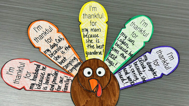 I Am Thankful For Turkey Feather Template