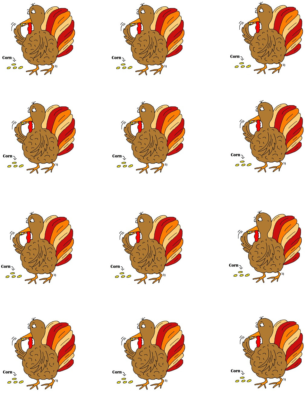 Thanksgiving Crafts For Sunday School intended for Little Turkey Template