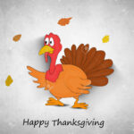 Thanksgiving Design Template With Comic Cartoon Style Turkey Throughout Turkey Cartoon Template