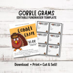 Thanksgiving Gobble Gram Download | Candy Grams For School Pertaining To Turkey Gram Template