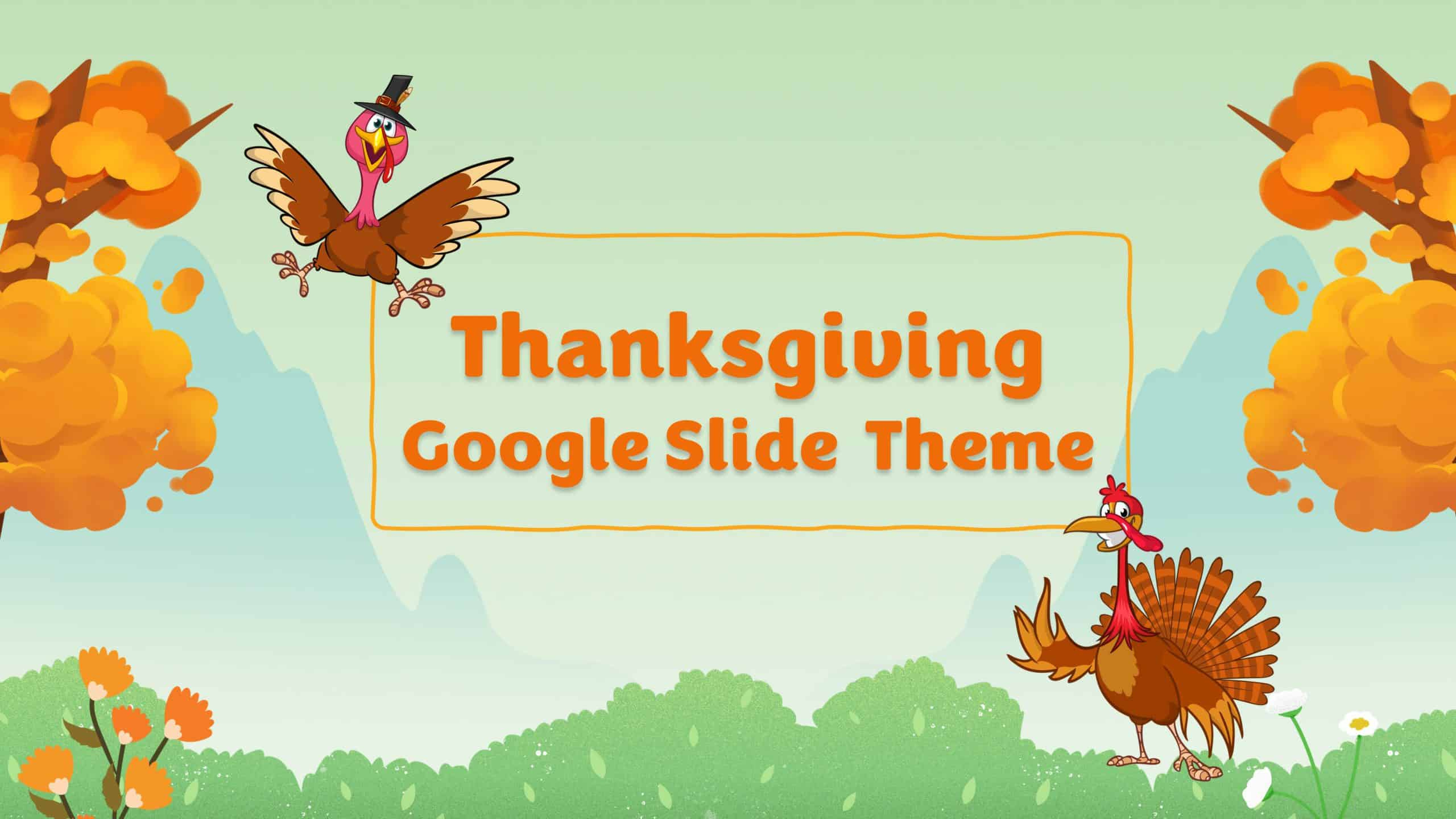Thanksgiving Google Slide Theme within Turkey Google Slides Template
