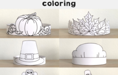 Thanksgiving Hats Crowns Printable Paper Coloring Fall Autumn with Turkey Hat Craft Template