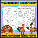 Thanksgiving Paper Bag Turkey Craft Template Activities For Kids With Paper Bag Turkey Template