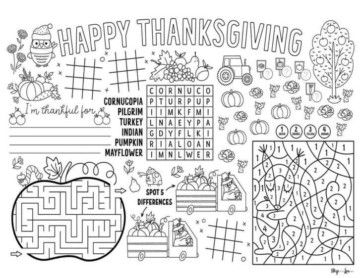 Turkey Placemat Template