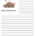Thanksgiving Printable Writing Paper Inside Turkey Writing Paper Template