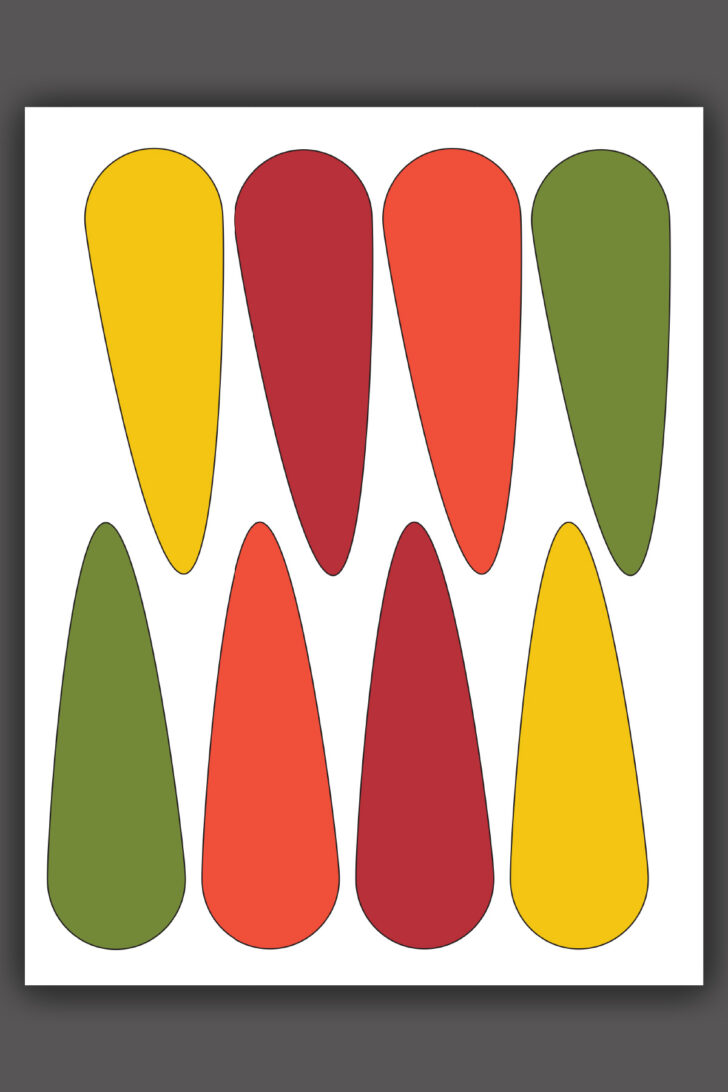 Turkey Feather Template Color Turkey Feather Template Color