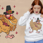 Thanksgiving Turkey Dab T Shirt Design Vector Download Regarding Turkey Shirt Template
