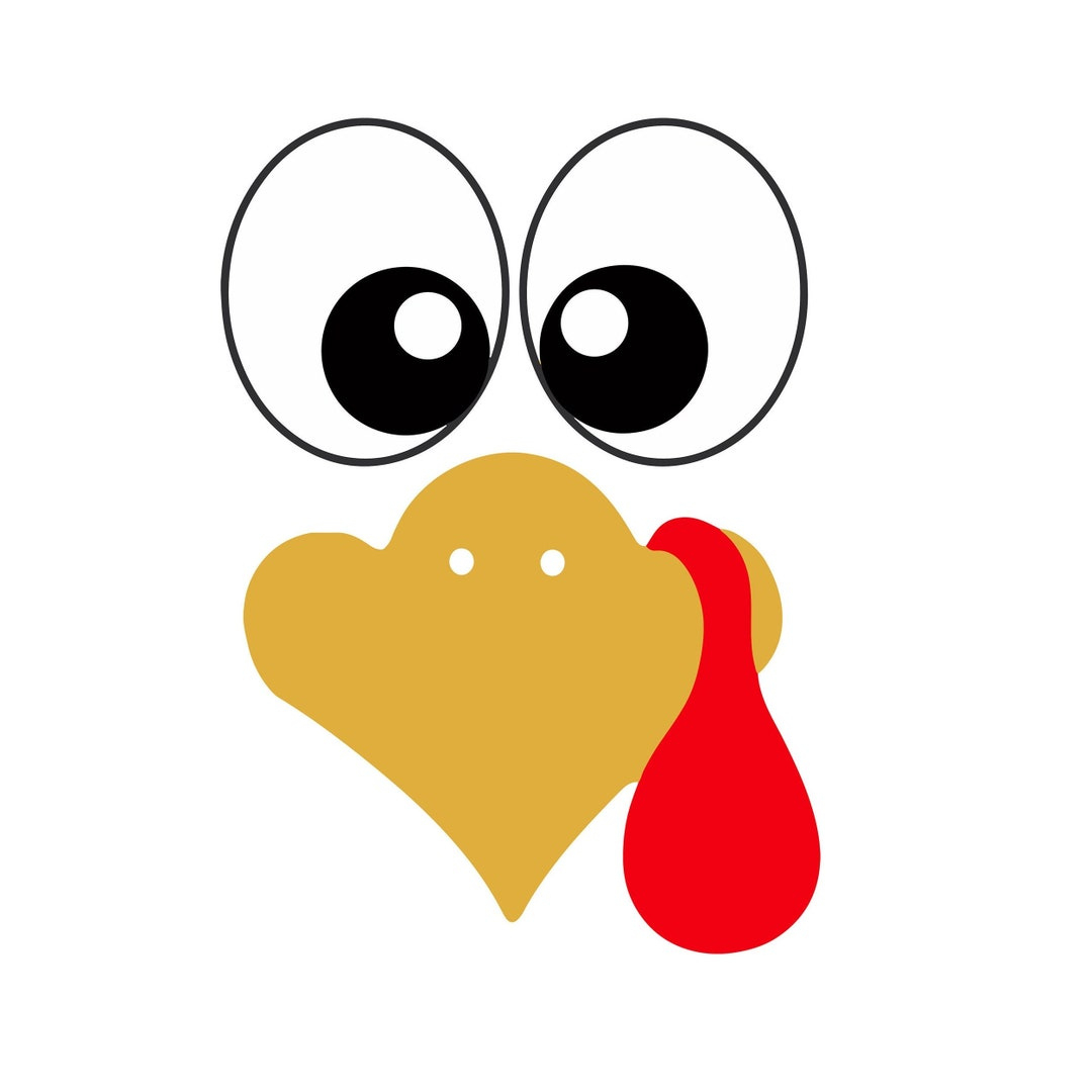 Thanksgiving Turkey Face Svg: Cricut &amp;amp; Silhouette Cut File inside Template Turkey Face Clipart
