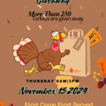 Thanksgiving Turkey Giveaway Flyer, Turkey Giveaway Template, Fall In Turkey Giveaway Flyer Template