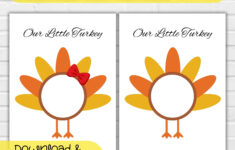 Thanksgiving Turkey Photo Frame, First Thanksgiving Keepsake, Our inside Little Turkey Template