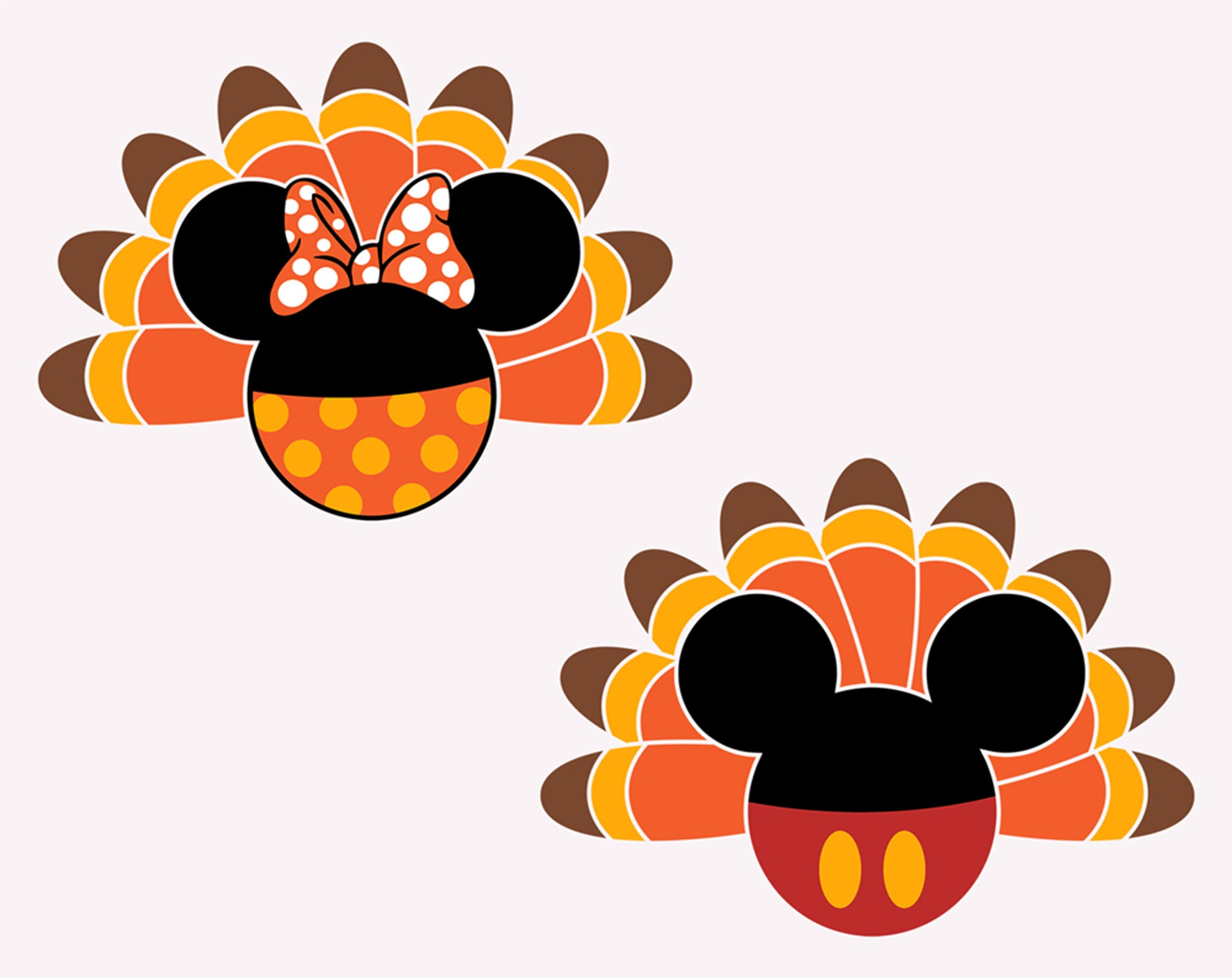 Thanksgiving Turkey Svg Bundle, Mouse Turkey Svg, Happy within Minnie Mouse Turkey Disguise Template