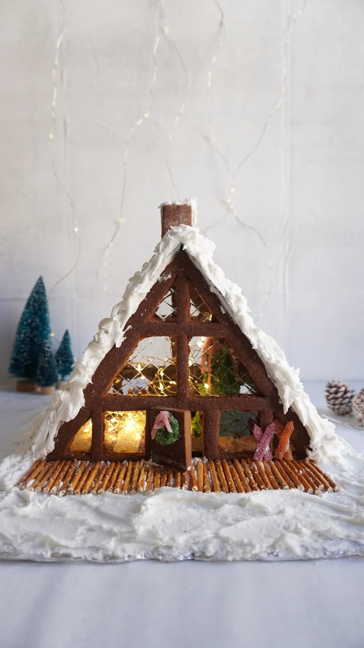 The Chalet - Gingerbread House Template intended for Chalet Gingerbread House Template