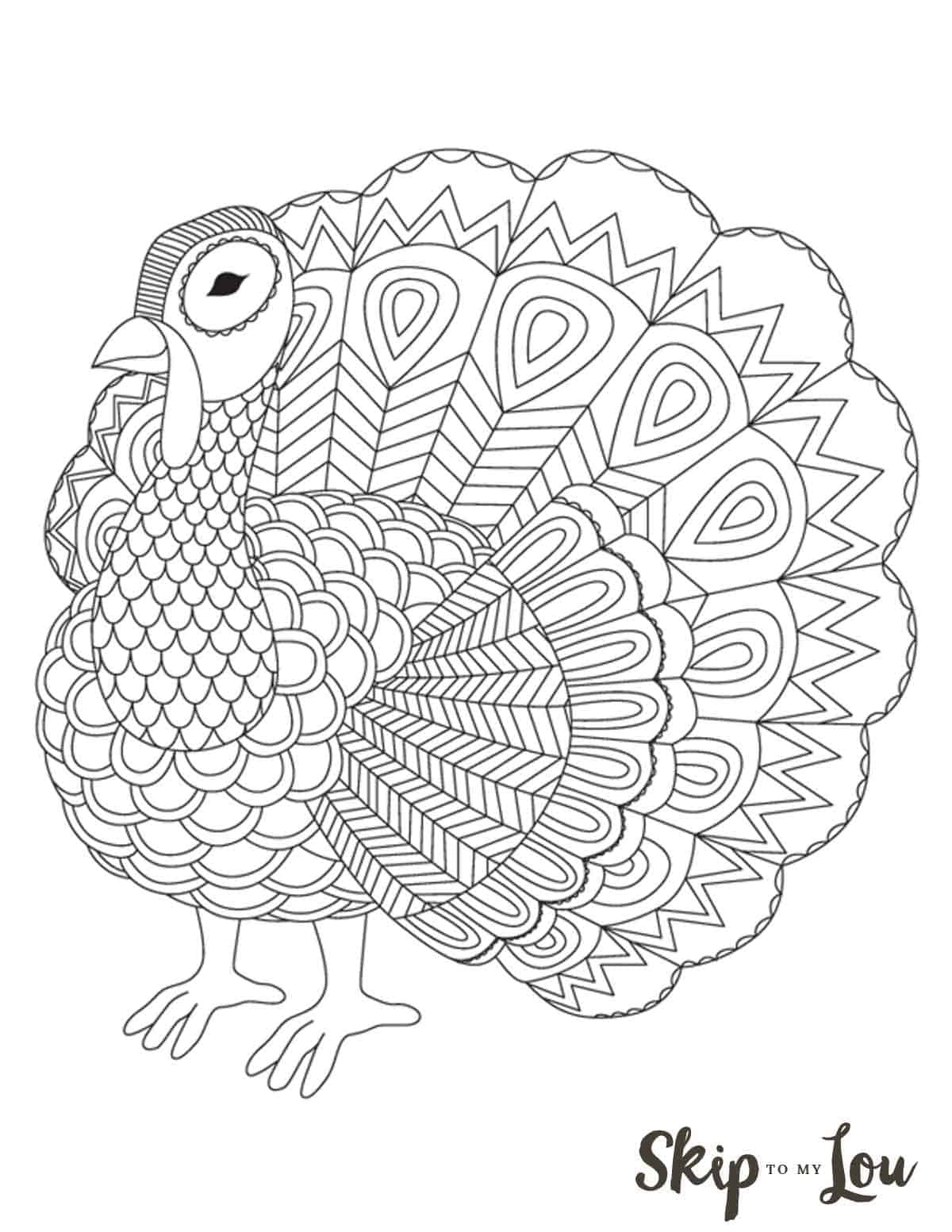 The Cutest Free Turkey Coloring Pages | Skip To My Lou pertaining to Turkey Coloring Template