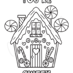 The Cutest Gingerbread House Coloring Pages   Cassie Smallwood Inside Gingerbread House Colouring Template