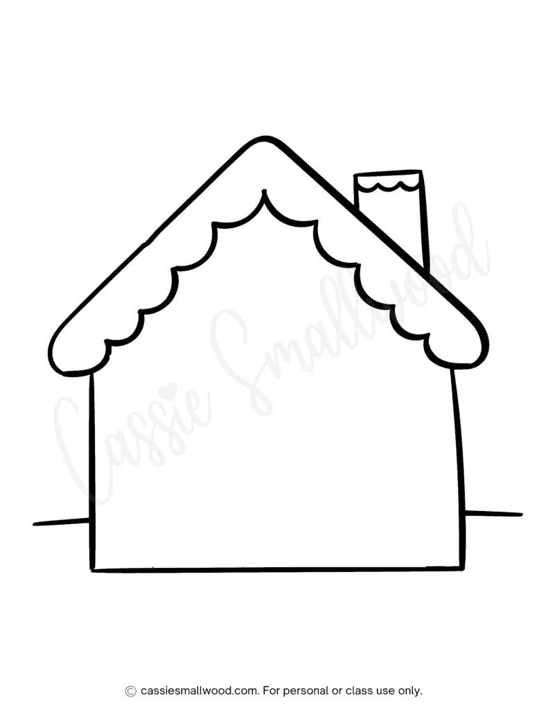 The Cutest Gingerbread House Coloring Pages - Cassie Smallwood intended for Gingerbread House Template to Color