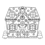 The Cutest Gingerbread House Coloring Pages   Cassie Smallwood With Regard To Complex Gingerbread House Template