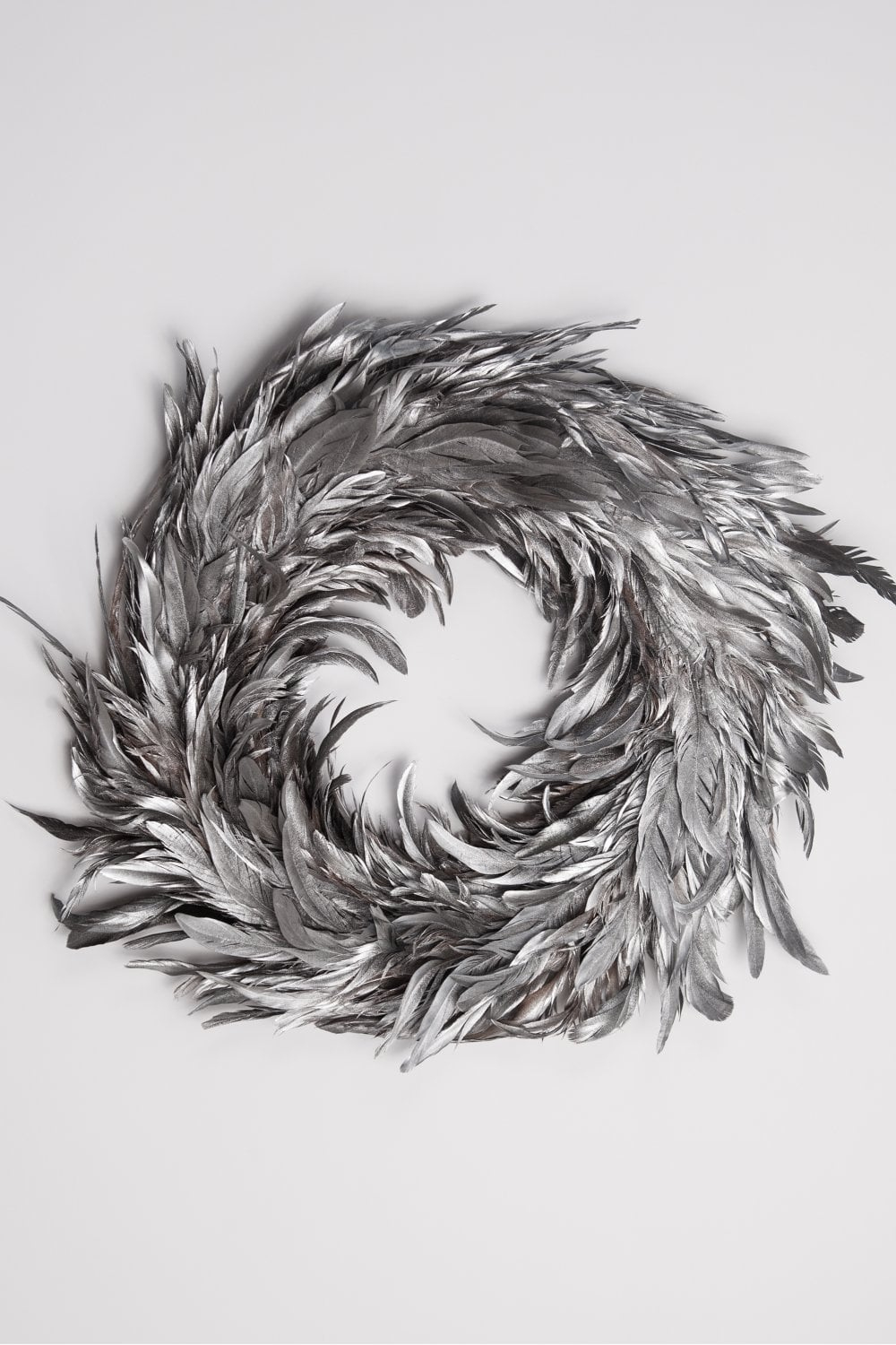 The Home Collection Silver Feather Wreath At Sue Parkinson throughout All Brands Sewing Template Feather Wreath Template