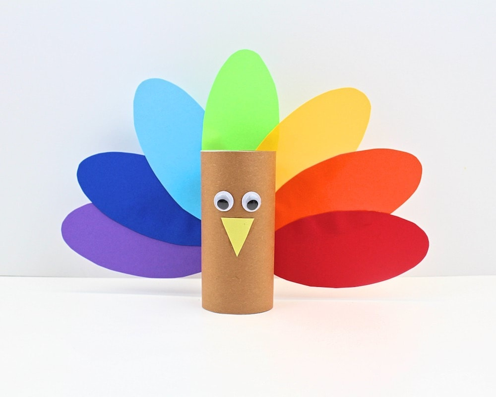 Toilet Paper Roll Turkey Craft For Kids (With Free Template throughout Tissue Paper Turkey Craft Template