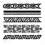 Tribal Bands   Etsy Inside Tribal Bands Feather Braided Leather Tattoo Pattern Template