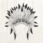 Tribal Svg, Boho Svg, Headdress Svg, Feathers Svg, Headdress Clip With Feather Template For Indian Headband Circut