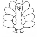 Turkey Activities: Front And Side View Tactile Graphics – Perkins Regarding Turkey Coloring Template