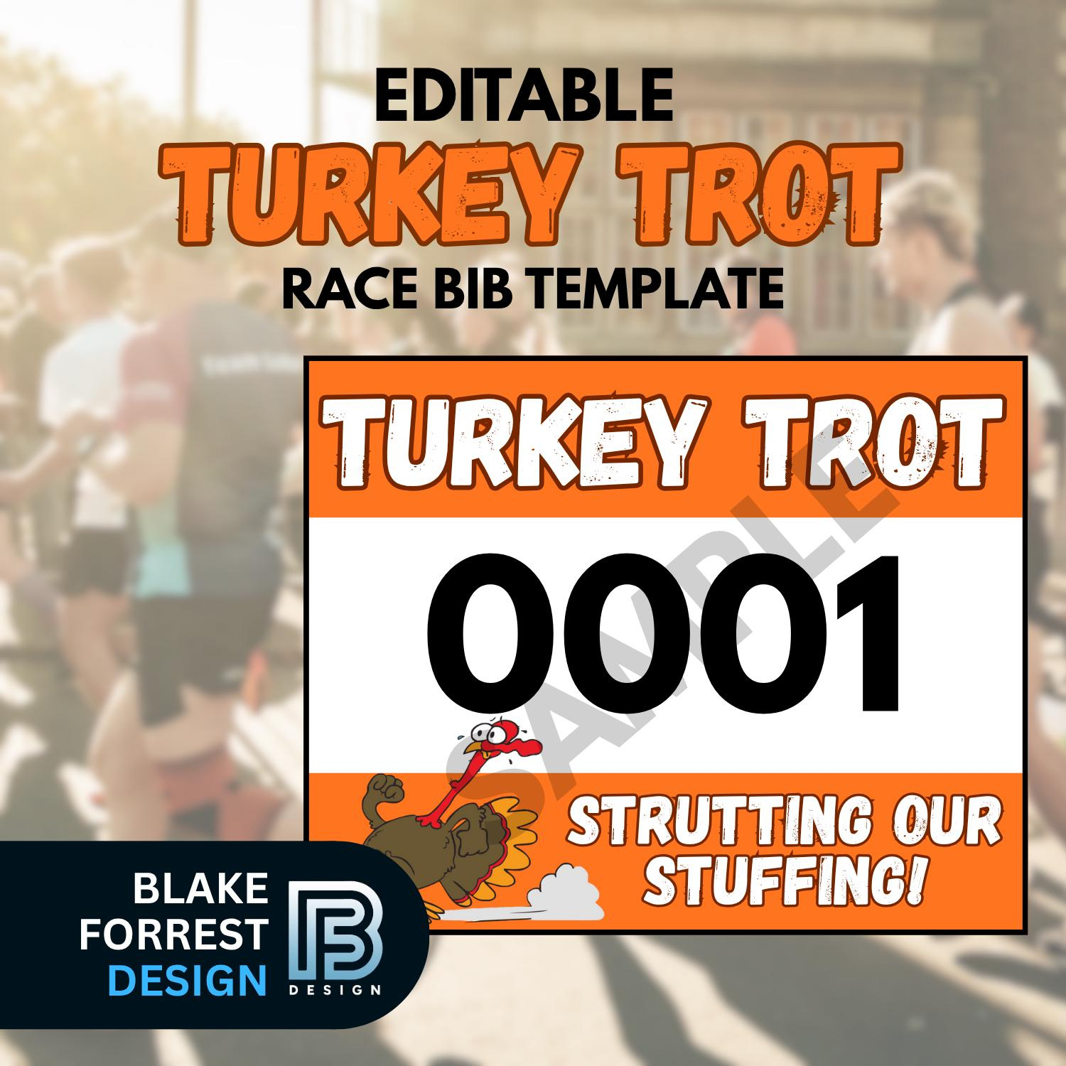 Turkey Bib - Etsy in Turkey Trot Bib Template