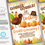 Turkey Birthday Invitation, Turkey Invitation, Turkey Invite, Fall Intended For Turkey Invitation Template