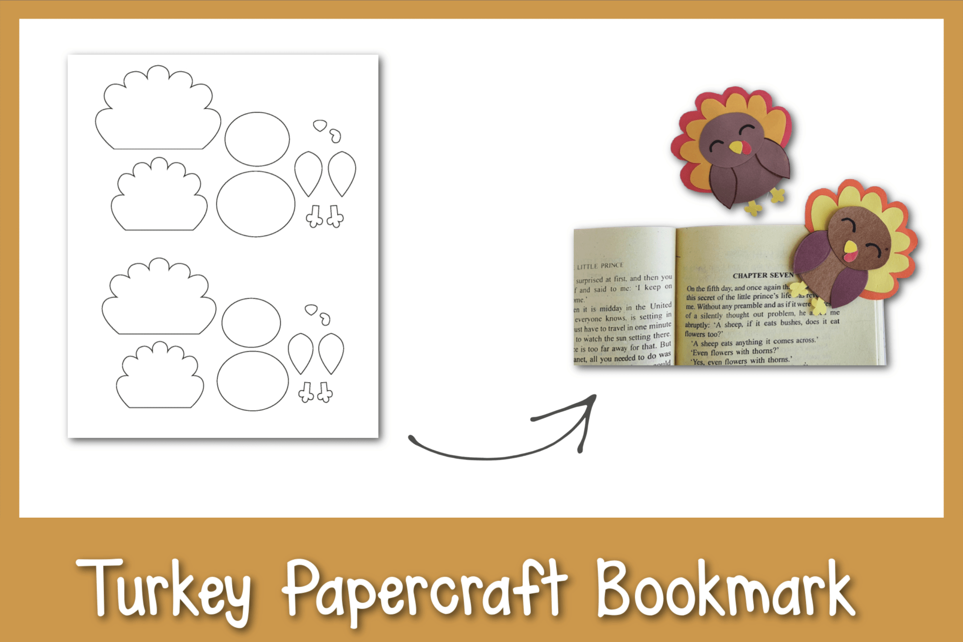 Turkey Bookmark For Kids - Frosting And Glue- Easy Crafts, Games pertaining to Turkey Bookmark Template