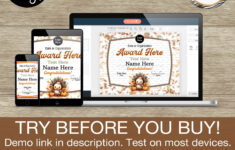 Turkey Certificate Template Set – 5 Design Templates! 8.5X11 regarding Turkey Trot Certificate Template
