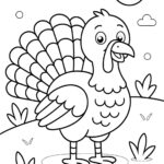 Turkey Coloring Pages For Kids | Coloring Pages Mimi Panda For Turkey Coloring Template