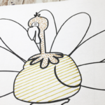 Turkey Colouring Page Zentangle Art   Messy Little Monster Pertaining To Zentangle Turkey Template