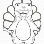 Turkey Dinosaur Disguise Coloring Kit (Pdf Pattern)   Etsy Within Disguise A Turkey Dinosaur Template