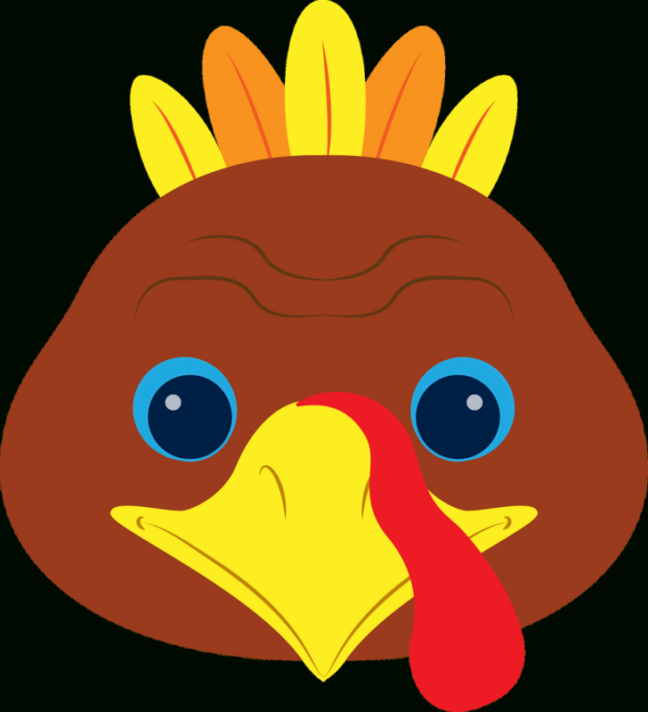 Template Turkey Face Clipart