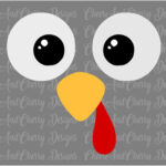 Turkey Face Svg: Thanksgiving Cricut Silhouette Cut File (Digital With Regard To Turkey Eyes Template