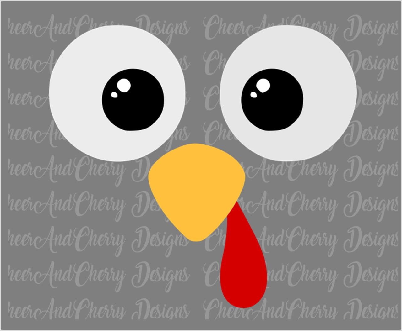 Turkey Face Svg: Thanksgiving Cricut Silhouette Cut File (Digital with regard to Turkey Eyes Template