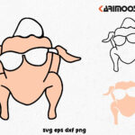 Turkey For Thanksgiving Svg   Karimoos With Naked Turkey Template
