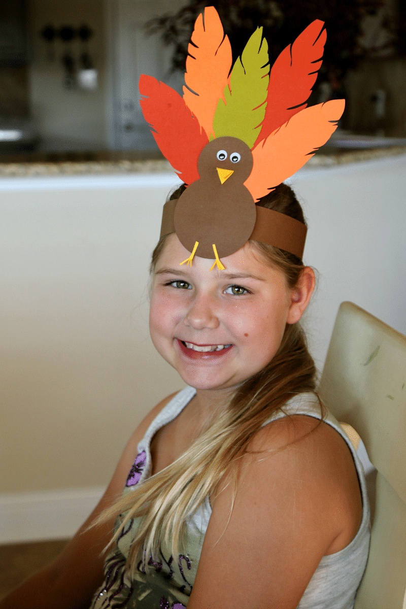 Turkey Hat Craft: Our Favorite Diy Turkey Headband - Momdot inside Thanksgiving Feather Hat Template