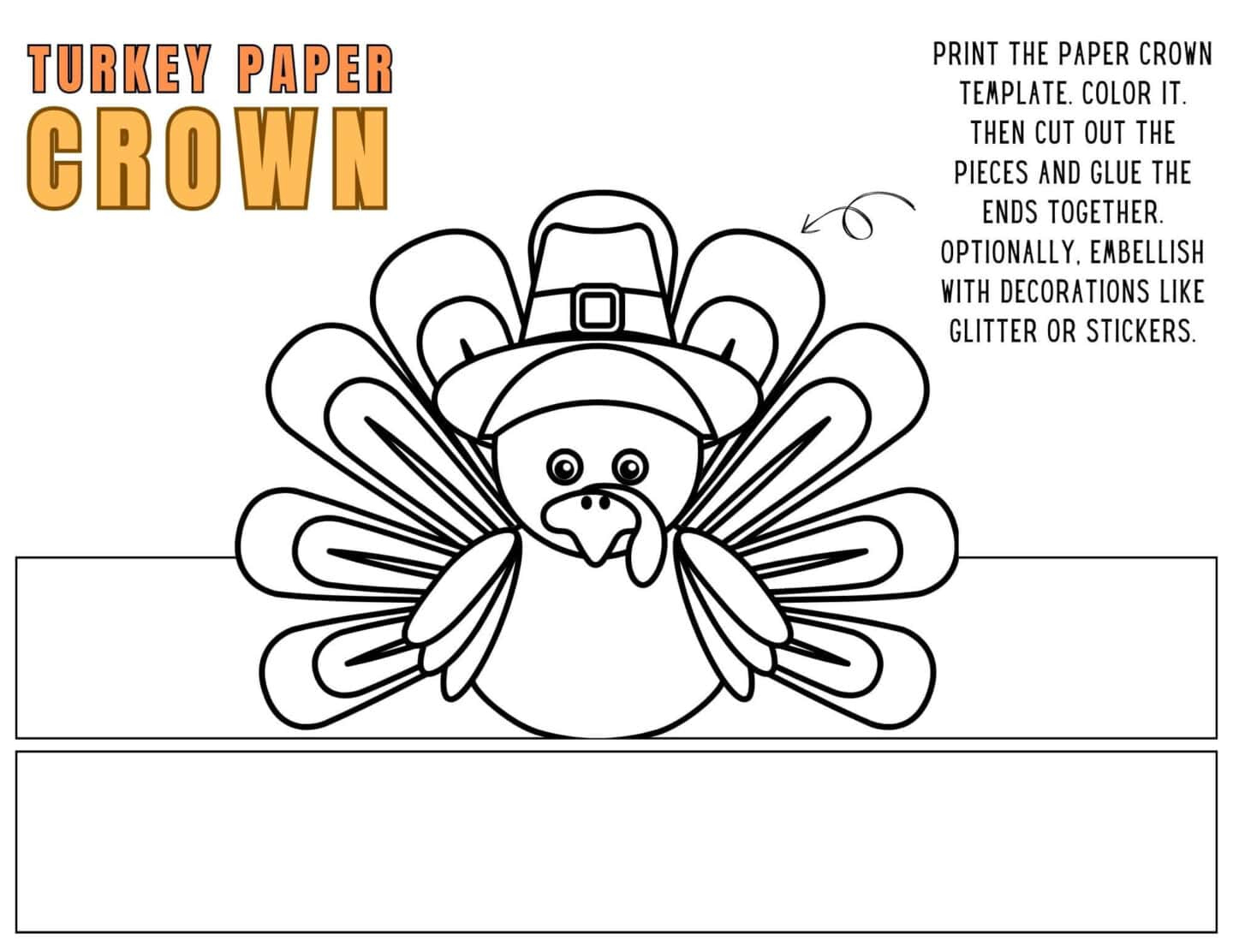 Turkey Hat Template Free Printable Hat Template Printable Hat regarding Turkey Hat Template