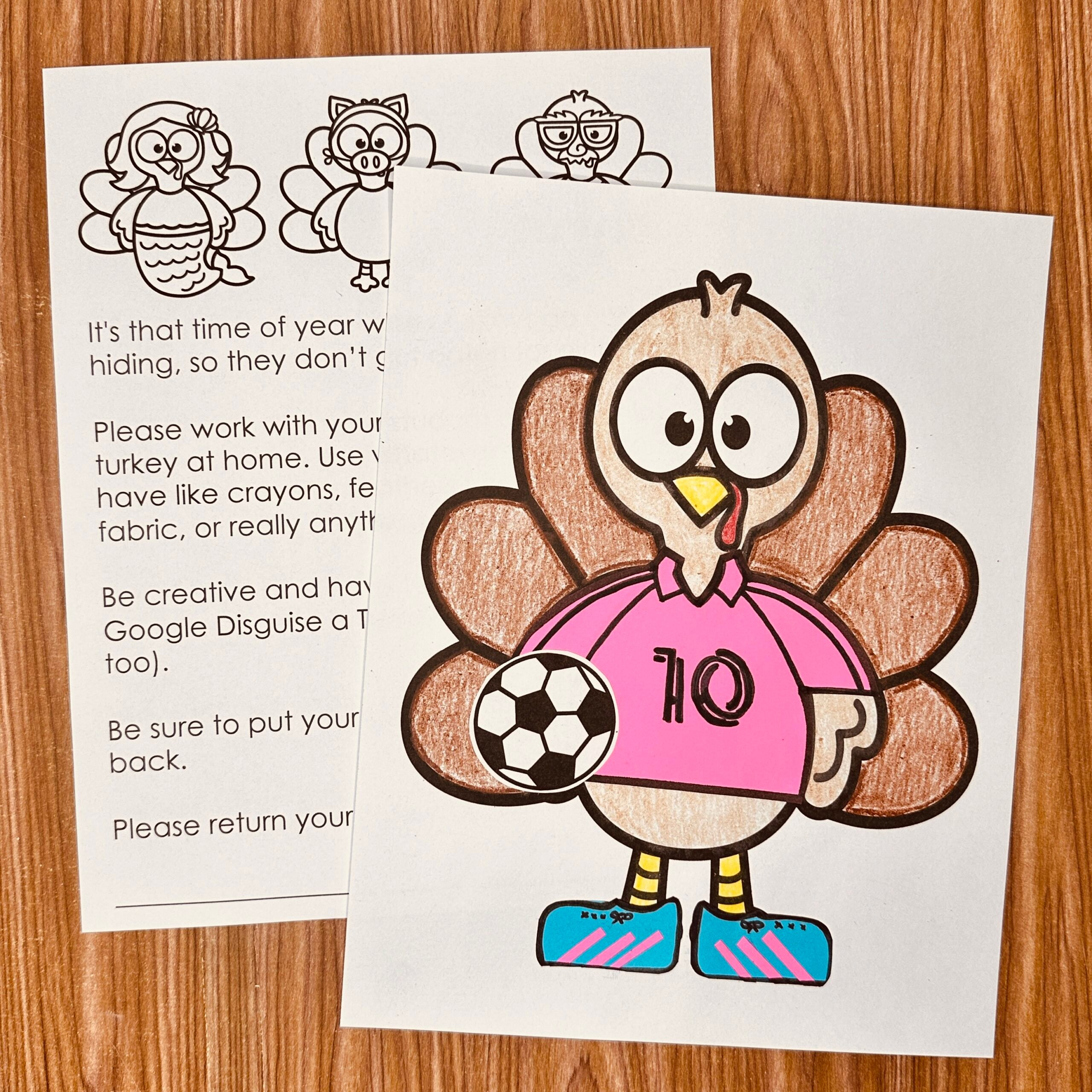 Turkey In Disguise Family Project - Simply Kinder + Printable pertaining to Family Turkey Disguise Project Template