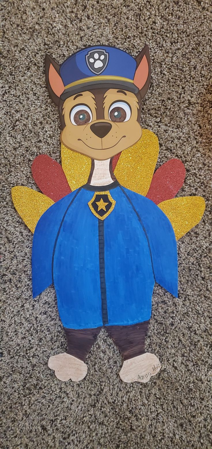 Turkey In Disguise in Paw Patrol Turkey Disguise Template