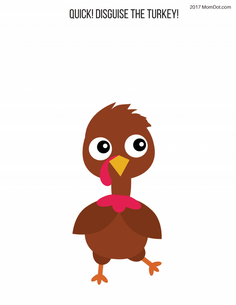 Turkey In Disguise Project Printable - Fun, Imaginative Play - Momdot intended for Turkey Body Template Color
