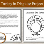 Turkey In Disguise Project | Turkey Printable | Thanksgiving Game Within Hide The Turkey Template