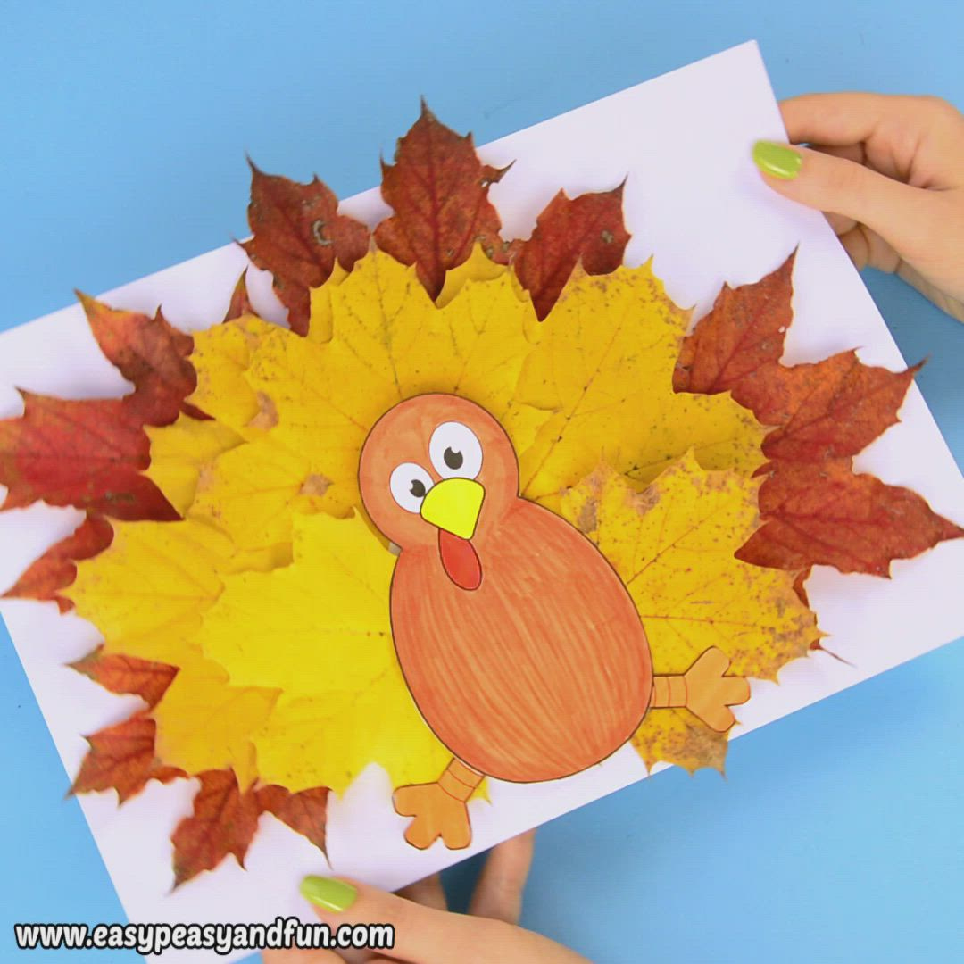 Turkey Leaf Craft Template [Video] [Video] | Leaf Crafts, Thanksgiving  Crafts Preschool, Preschool Crafts intended for Leaf Turkey Template