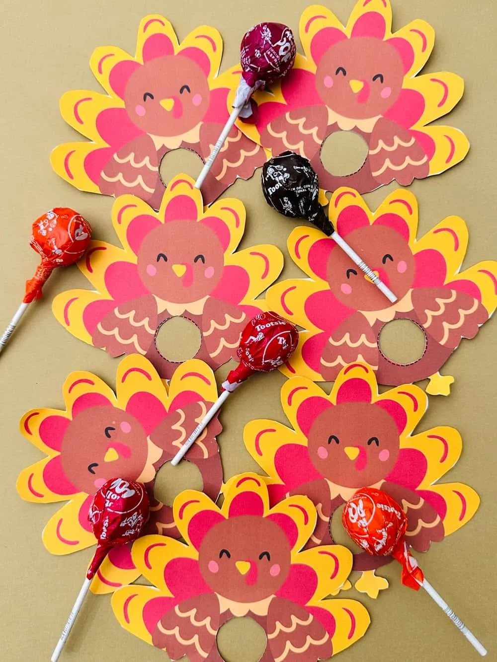 Turkey Lollipops - Cute Thanksiving Treat With Printable with Free Printable Turkey Lollipop Holder Template